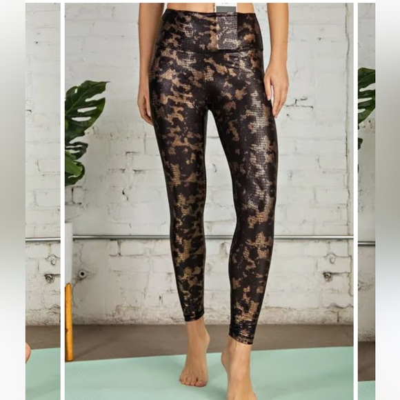 Rae Mode Python Gold Foil Full Length Leggings- Size Small- Never Worn - Picture 2 of 3